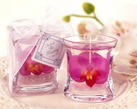 Elegant Orchid Gel Candle Favor