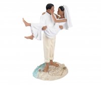 Beach Wedding Figurine - African American Couple