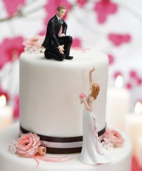 Pick Bride /or Groom Reaching Funny Cake Topper
