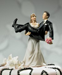 Funny Cake Topper Bride Carrying Groom topper